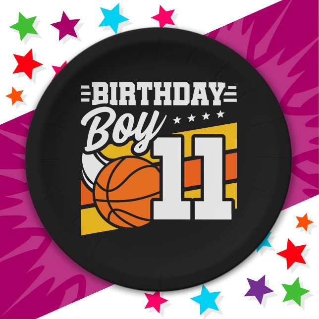 Plato De Papel fiesta de baloncesto de 11 años (Subido por el creador)