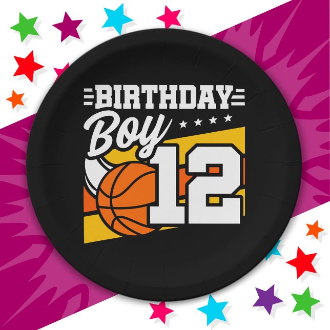 Plato De Papel fiesta de baloncesto de 12 años duodécimo niño (Subido por el creador)