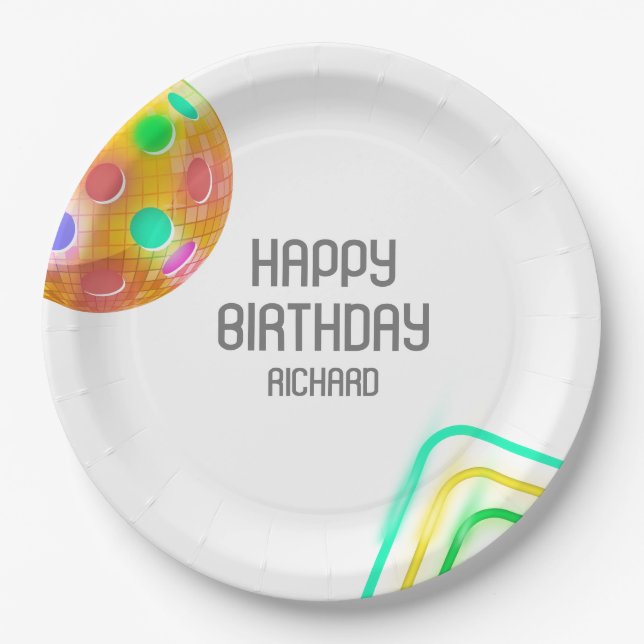 Plato De Papel Fiesta de baloncesto infantil (Anverso)