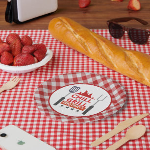 Plato De Papel Fiesta de barbacoa de chile