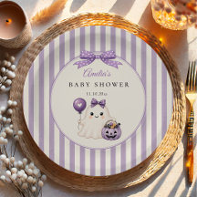 Fiesta de Bebé de Halloween Fantasma Lindo Morado