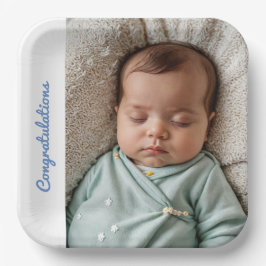 Plato De Papel fiesta de bebé felicitaciones sorba y vea