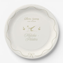 Plato De Papel Fiesta de bebé pilates hecha a mano