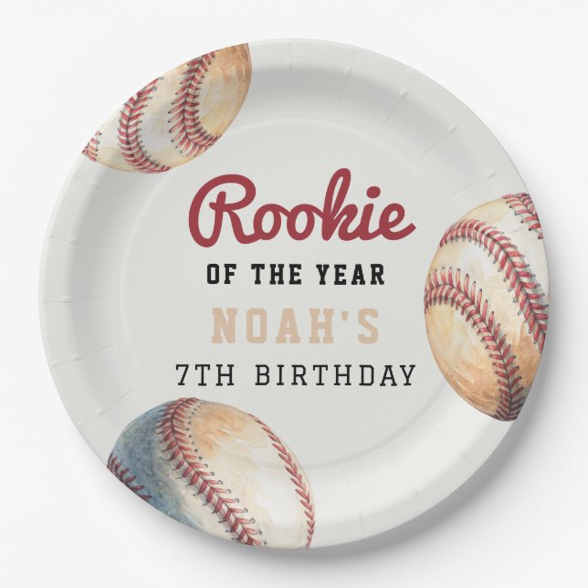 Plato De Papel Fiesta de béisbol Little Slugger (Anverso)