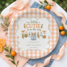 Fiesta de Bienvenida al Bebé Niño Naranja Cutiito
