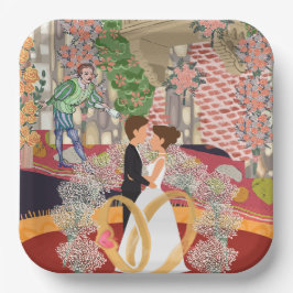 Plato De Papel fiesta de bodas