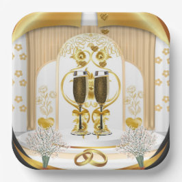 Plato De Papel fiesta de bodas