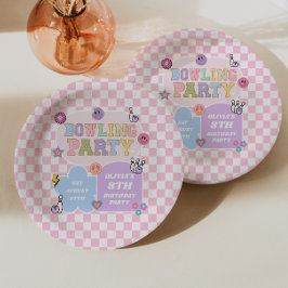 Plato De Papel Fiesta de Bolos Parche Varsity Preparatory Cumplea