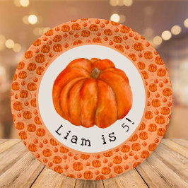 Plato De Papel Fiesta de calabaza
