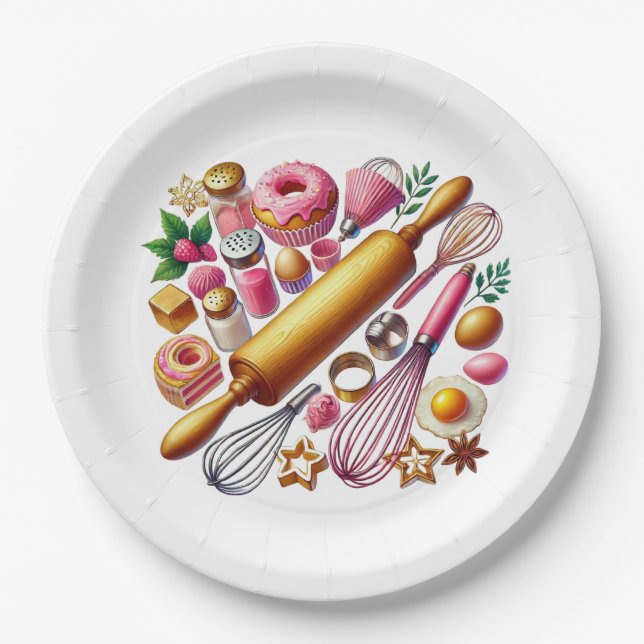 Plato De Papel Fiesta de cálculo mixto (Anverso)