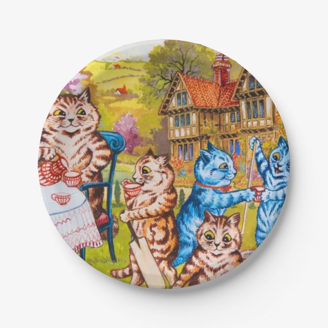 Plato De Papel Fiesta de Cat Garden (Anverso)