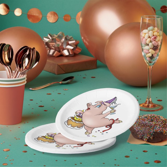 Plato De Papel Fiesta de Cerdos de Cumpleaños (Subido por el creador)