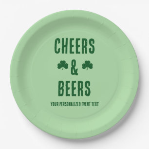 Plato De Papel Fiesta de Cheers y Cervezas