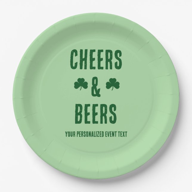Plato De Papel Fiesta de Cheers y Cervezas (Anverso)