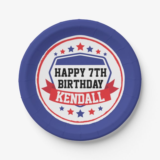 Plato De Papel Fiesta de Chicas guerreros Ninja (Anverso)