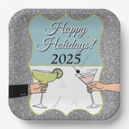 Plato De Papel Fiesta de cócteles, conversaciones sofisticadas, b