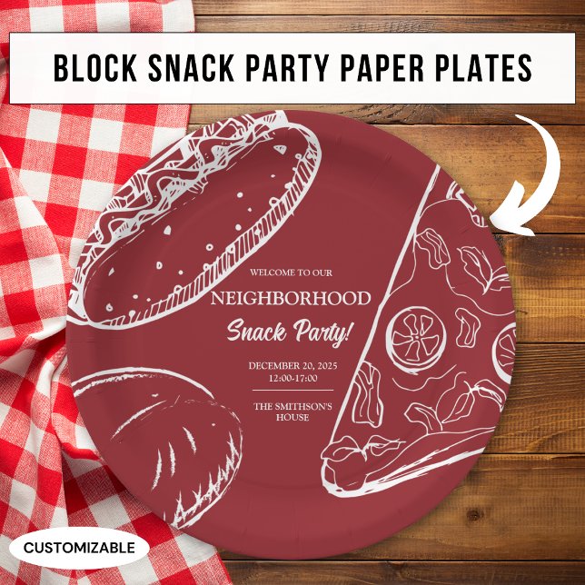 Plato De Papel Fiesta de Comida Rápida en la Manzana Divertida de (Subido por el creador)