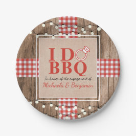 Plato De Papel Fiesta de compromiso Rustic I Do BBQ para parejas