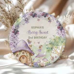 Plato De Papel Fiesta de cumpleaños 2 Purple Berry Sweet