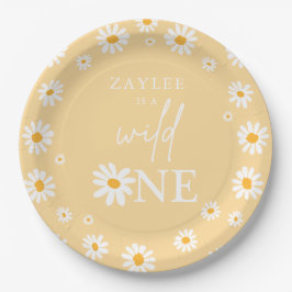 Plato De Papel Fiesta de cumpleaños Boho Retro Daisy