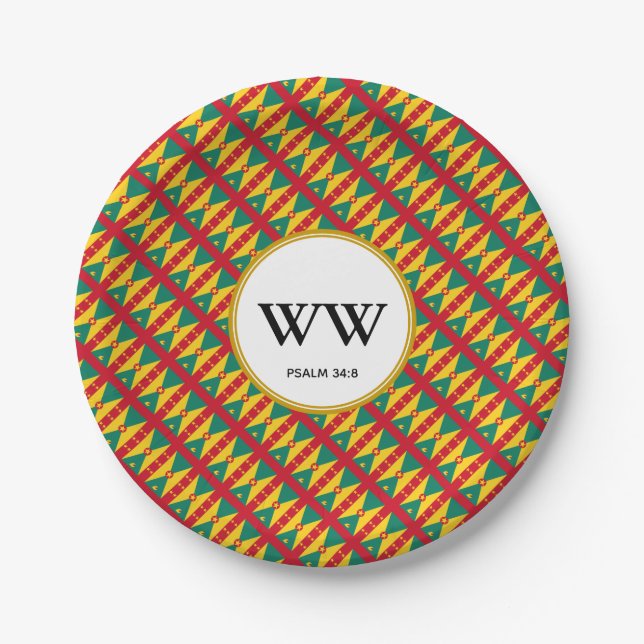 Plato De Papel Fiesta de Cumpleaños Celebración de la Bandera de  (Anverso)