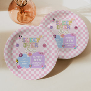 Plato De Papel Fiesta de Cumpleaños con Parche de Varsity Prep pa