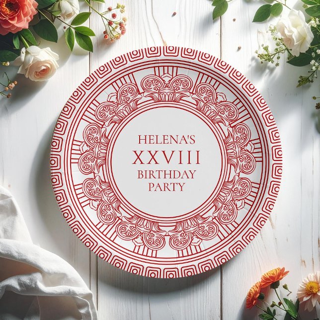 Plato De Papel Fiesta de Cumpleaños con tema de Diosa Griega (Subido por el creador)