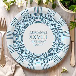 Plato De Papel Fiesta de cumpleaños con tema de la antigua Grecia