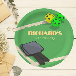 Plato De Papel Fiesta de cumpleaños con temas de pelota para depo