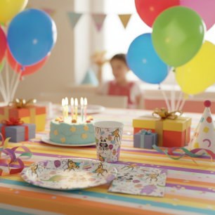 Plato De Papel Fiesta de cumpleaños de animal salvaje