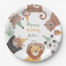 Plato De Papel fiesta de cumpleaños de animales fiestas personali