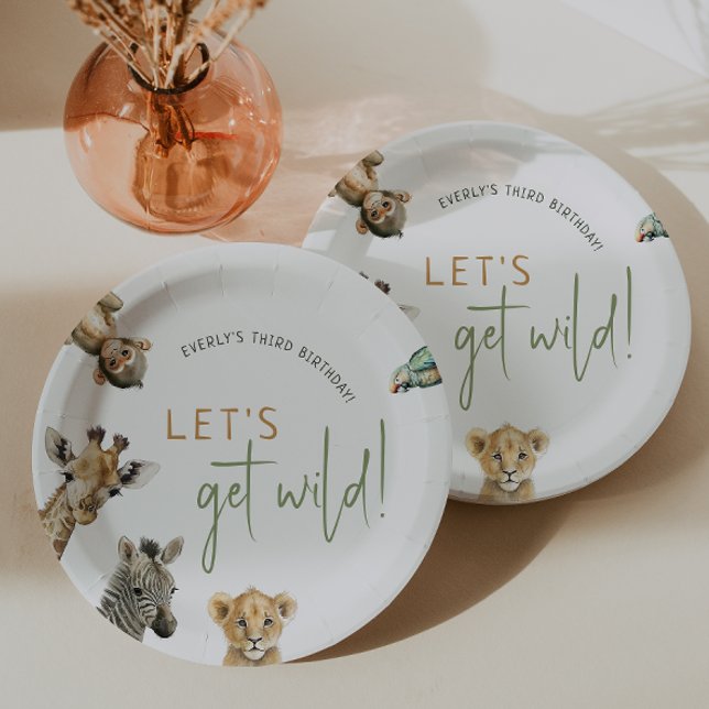 Plato De Papel Fiesta de cumpleaños de animales salvajes de Safar (Subido por el creador)