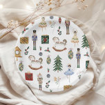 Plato De Papel Fiesta de cumpleaños de bailarines de nutcracker<br><div class="desc">La fiesta de cumpleaños de los Navidades Nutcracker ballerina Placas de papel Los elementos coincidentes están disponibles.</div>