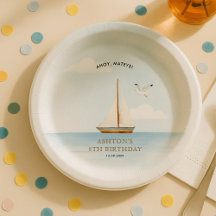 Fiesta de cumpleaños de barco de vela náutico 
