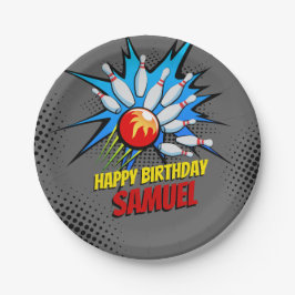 Plato De Papel Fiesta de cumpleaños de Bowling