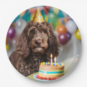 Plato De Papel Fiesta de cumpleaños de Cockapoo