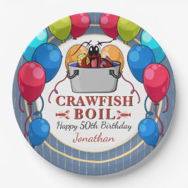 Plato De Papel Fiesta de cumpleaños de Crawfish Boil