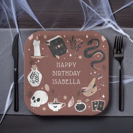Plato De Papel Fiesta de cumpleaños de crystal Fortune Teller