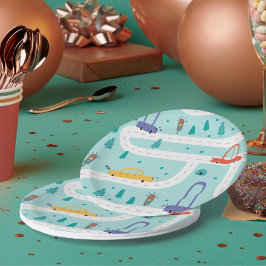 Plato De Papel Fiesta de cumpleaños de Cute Car Boy