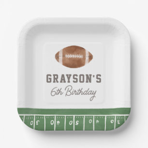 Plato De Papel Fiesta de cumpleaños de Football Boy