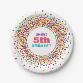 Plato De Papel Fiesta de cumpleaños de Funfetti