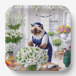 Plato De Papel Fiesta de cumpleaños de golf para el amante del ga