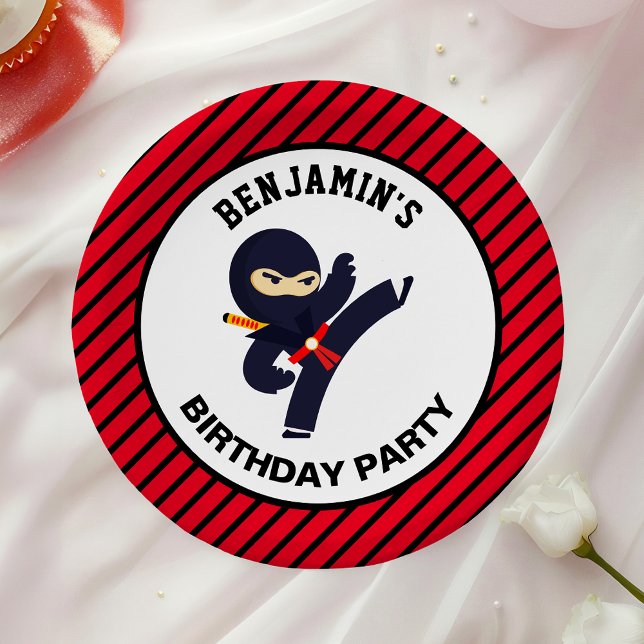 Plato De Papel Fiesta de cumpleaños de guerreros de Ninja (Subido por el creador)