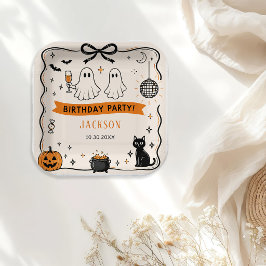 Plato De Papel Fiesta de cumpleaños de Halloween