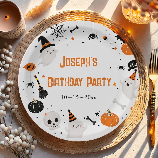 Plato De Papel Fiesta de cumpleaños de Halloween (Subido por el creador)