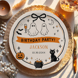 Plato De Papel Fiesta de cumpleaños de Halloween