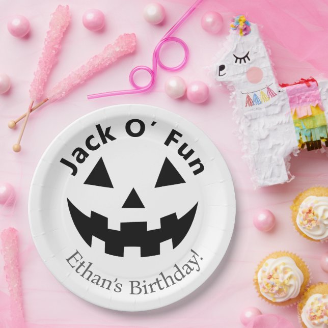 Plato De Papel Fiesta de cumpleaños de Halloween | Calabaza diver (Fiesta)
