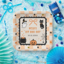 Fiesta de cumpleaños de Halloween de gingham naran