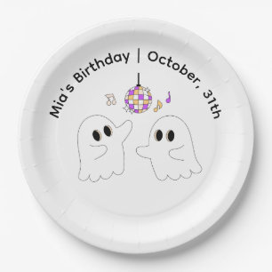 Plato De Papel Fiesta de cumpleaños de Halloween Diseño de cala
