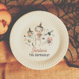 Plato De Papel Fiesta de cumpleaños de Halloween en Spooktacular